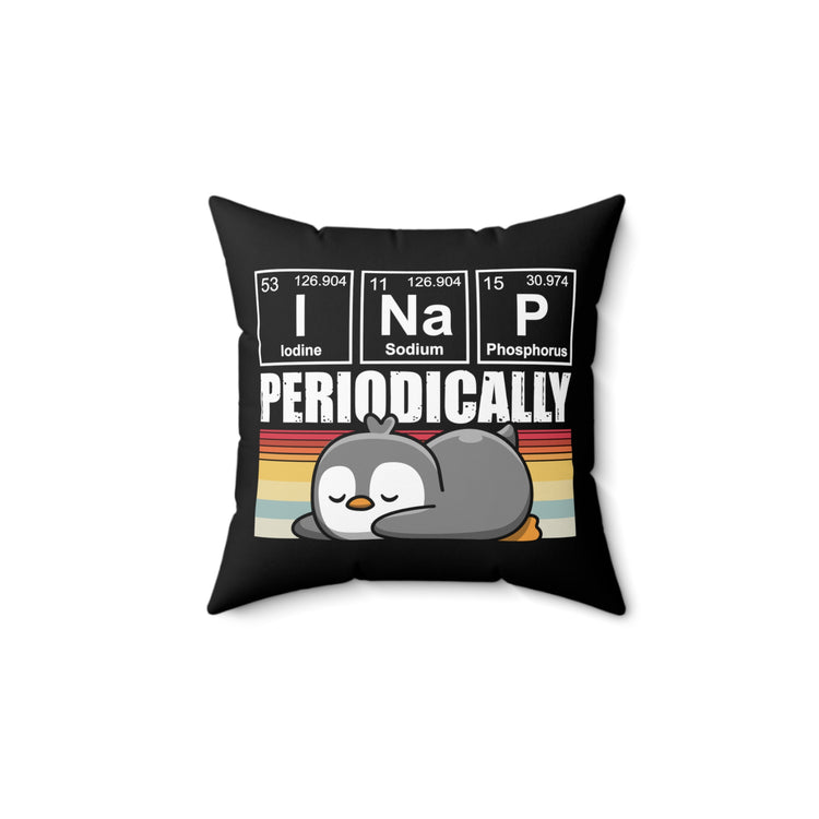 Humorous Introverts Sleeping Novelty Periodically Napping Penguins Spun Polyester Square Pillow