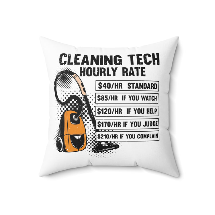 Hilarious Germophobic Pun Housekeeping Housekeeper Worker Spun Polyester Square Pillow