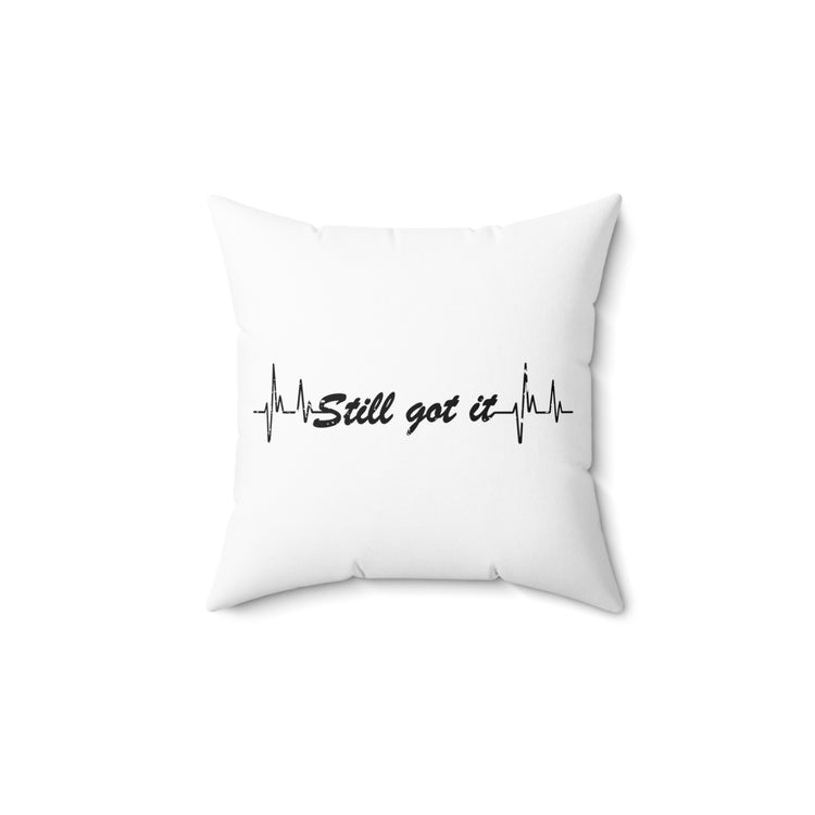 Hilarious Recovering Heartbeats Relieved Mockery Recuperating Spun Polyester Square Pillow