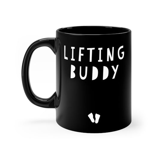Lifting Buddy Baby Bump Shirt Black mug 11oz