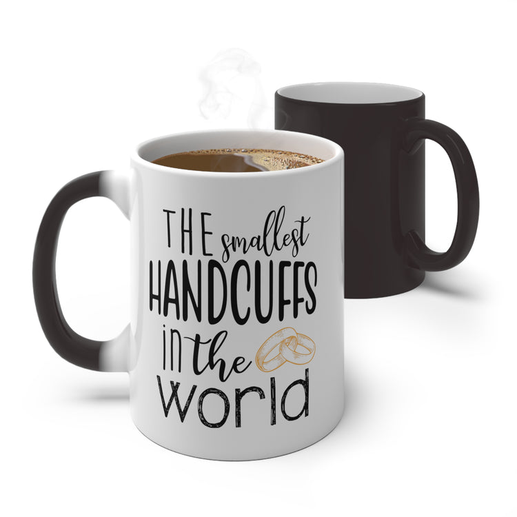 The smallest handcuffs in the world Wedding Gift Engagement Party Bachelor Bachelorette Color Changing Mug