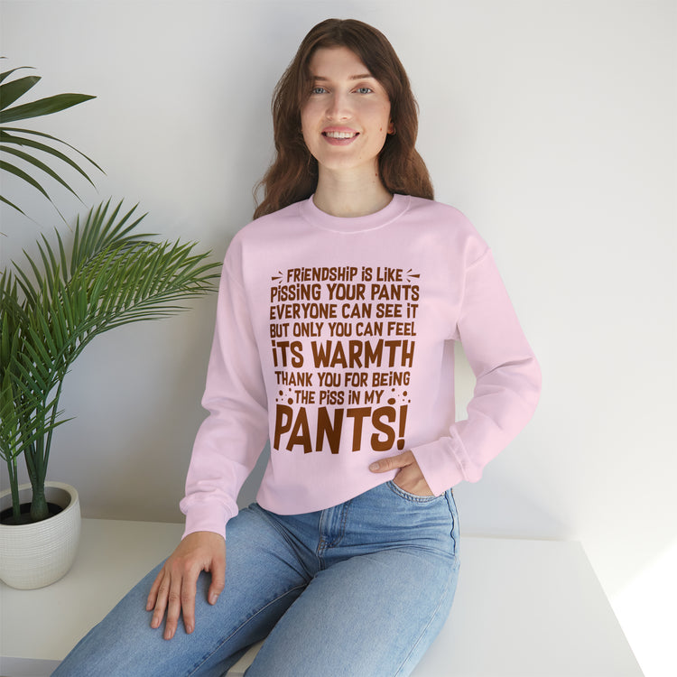 Hilarious Introverted Friendships Sarcastic Pissing Friends Unisex Crewneck Sweatshirt