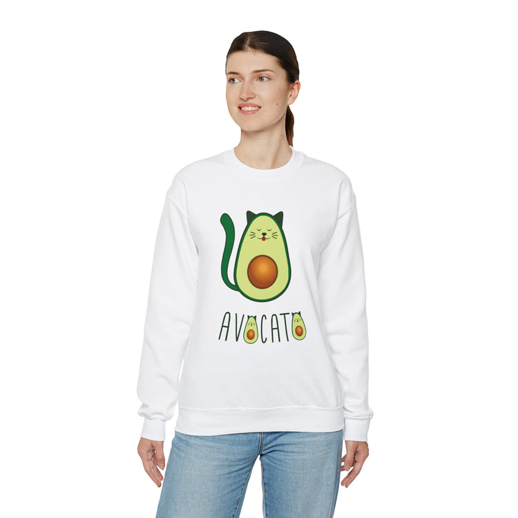 Cute Avocato For Men Women Cat Lover Unisex Crewneck Sweatshirt