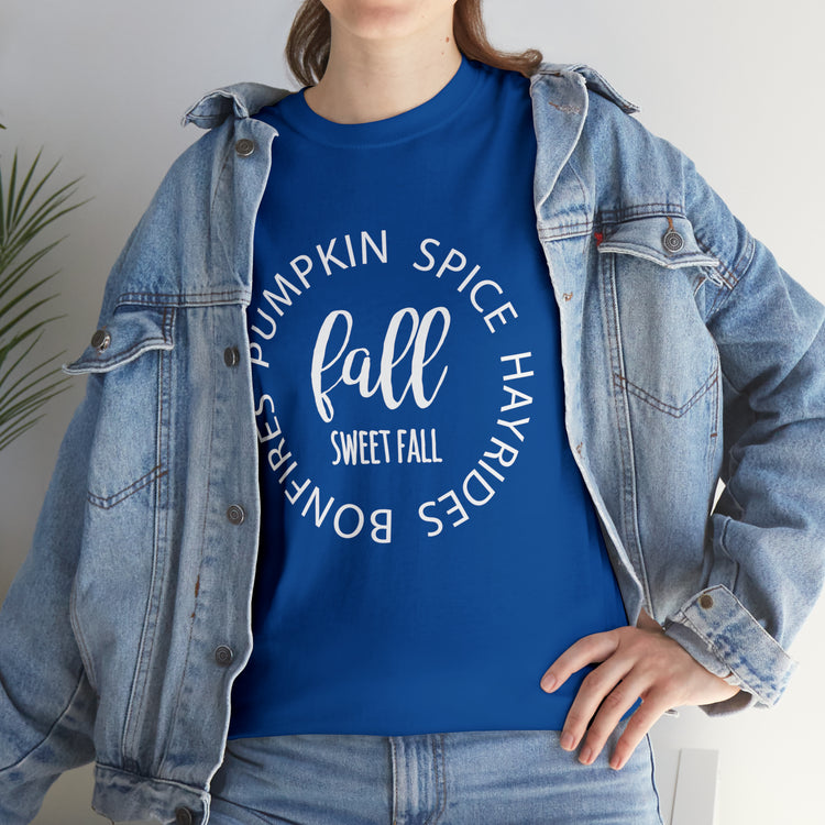 Shirt Funny Fall Sweet Fall Thanksgiving Activities Relaxation T-shirt Unisex Heavy Cotton Tee