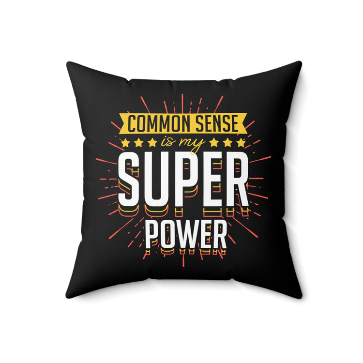 Retro Perceptions Superpowers Sarcastic Introvert Sayings Vintage Discernment Spun Polyester Square Pillow