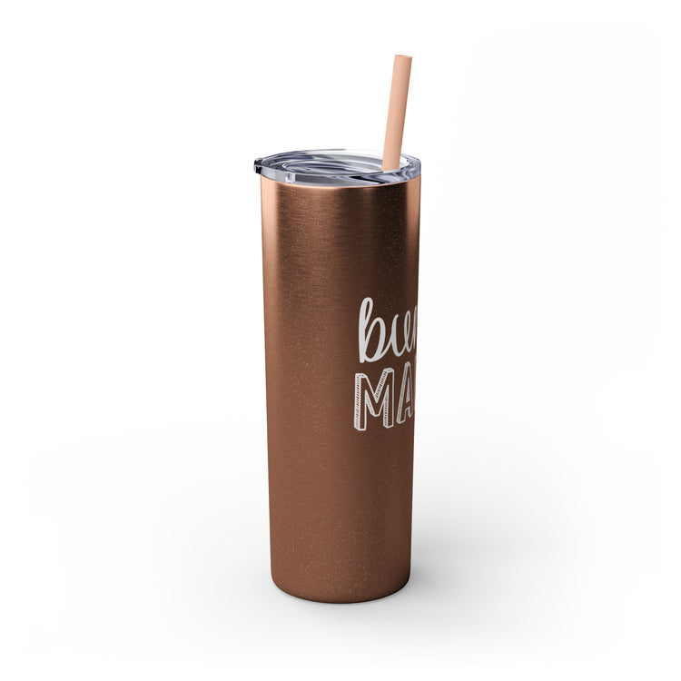 Bun Baker and Bun Maker New Dad and Future Mom Shirts Skinny Tumbler with Straw, 20oz