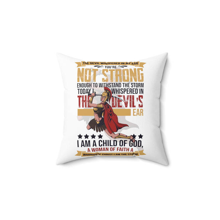 Inspiring Christianity Statements Devotee Vintage Pastor Spun Polyester Square Pillow