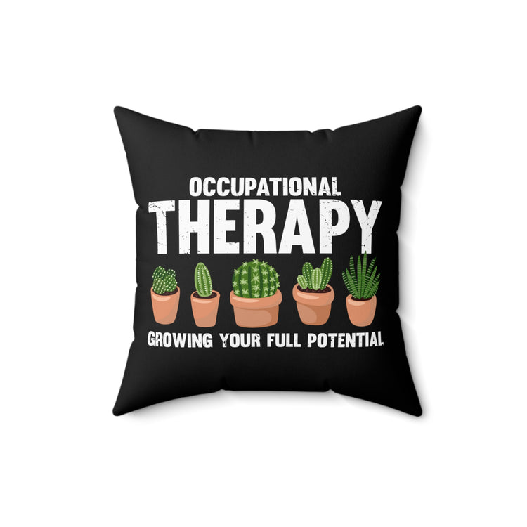 Hilarious Succa Succulent Home Gardening Horticulture Crassulaceae Spun Polyester Square Pillow