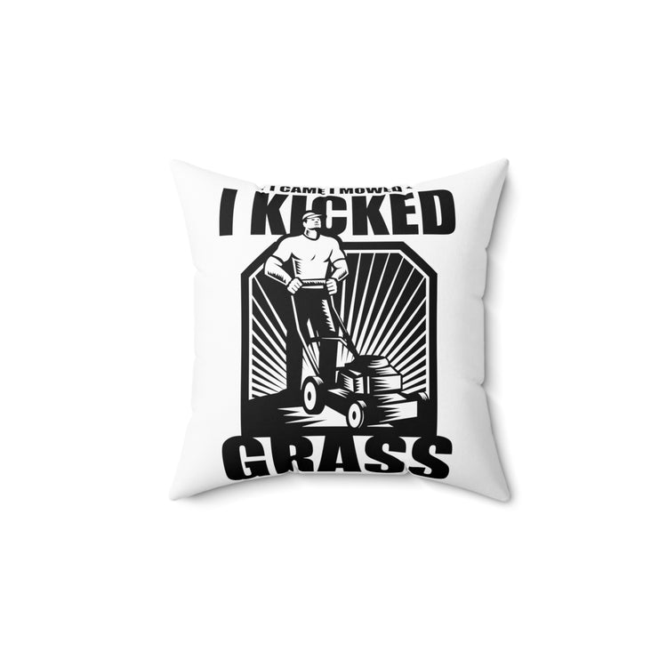 Novelty Comical Cutting Grassland Bunchgrass Enthusiast Spun Polyester Square Pillow