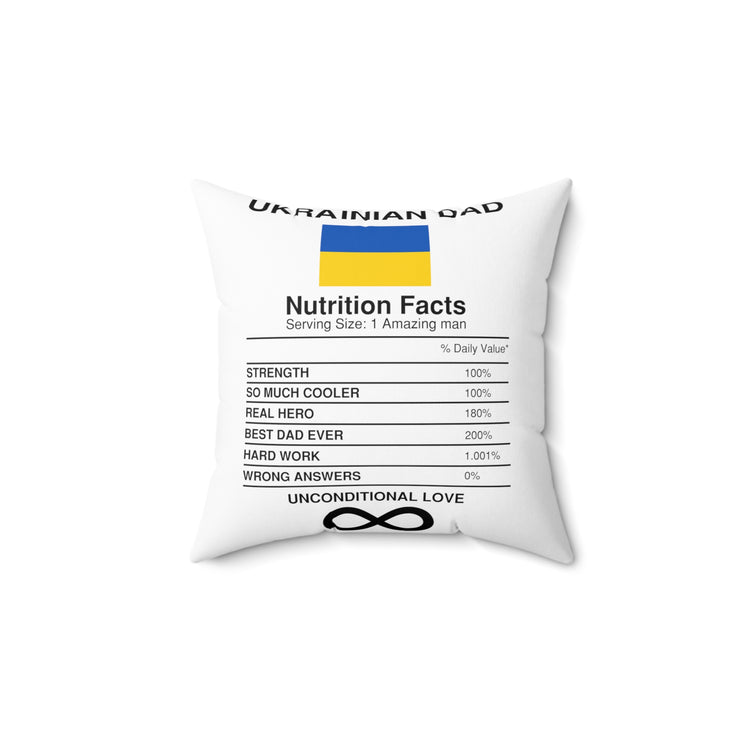 Humorous  Nutrition Facts Enthusiasts Illustration Spun Polyester Square Pillow