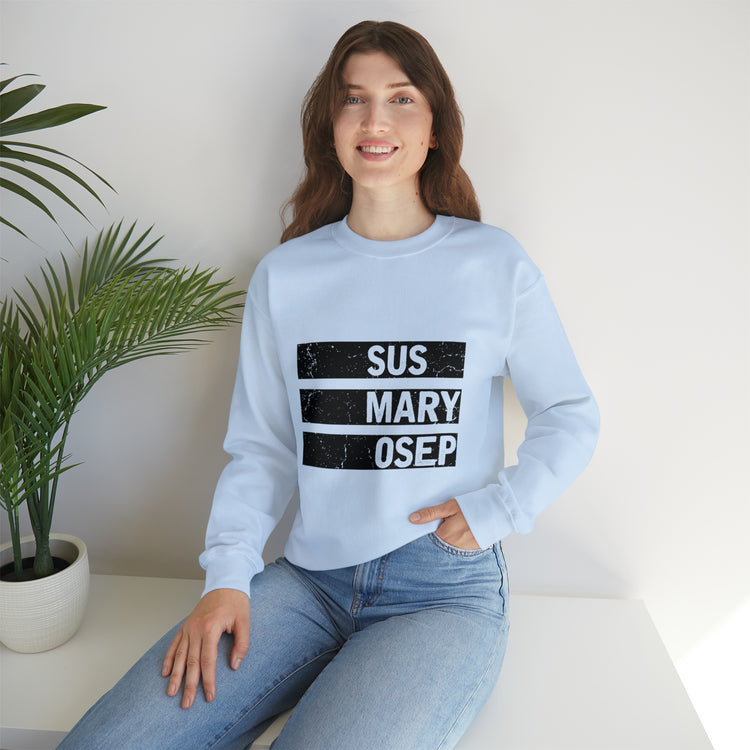 Hilarious SUS MARY OSEP Frustrated Slang Expression Asian Country Crewneck Sweatshirt