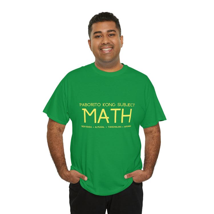 Shirt Funny Math Meryenda Almusal Tanghalian Hapunan Pinoy Food T-Shirt Unisex Heavy Cotton Tee