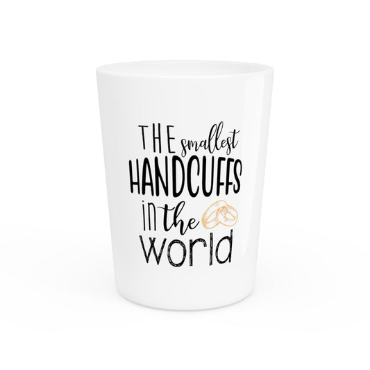 The smallest handcuffs in the world Wedding Gift Engagement Party Bachelor Bachelorette Shot Glass