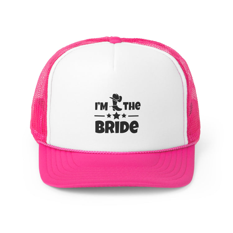 Humorous Countryside Weddings Bachelorettes Bride Engagement Trucker Caps