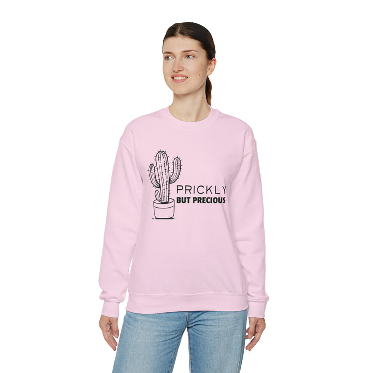 Funny Prideful Sarcastic Introverts Saying Girl Cactus Gag Unisex Crewneck Sweatshirt