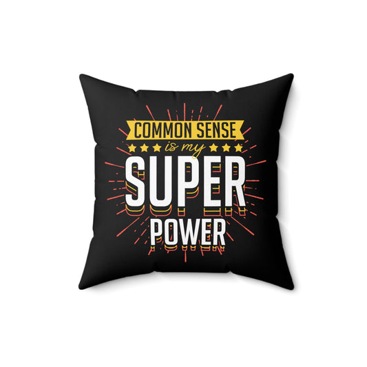 Retro Perceptions Superpowers Sarcastic Introvert Sayings Vintage Discernment Spun Polyester Square Pillow