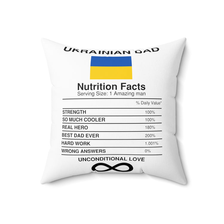 Humorous  Nutrition Facts Enthusiasts Illustration Spun Polyester Square Pillow