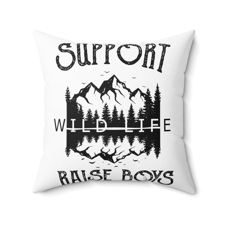 Motivational Supporting Mommas Vintage Statements Spun Polyester Square Pillow