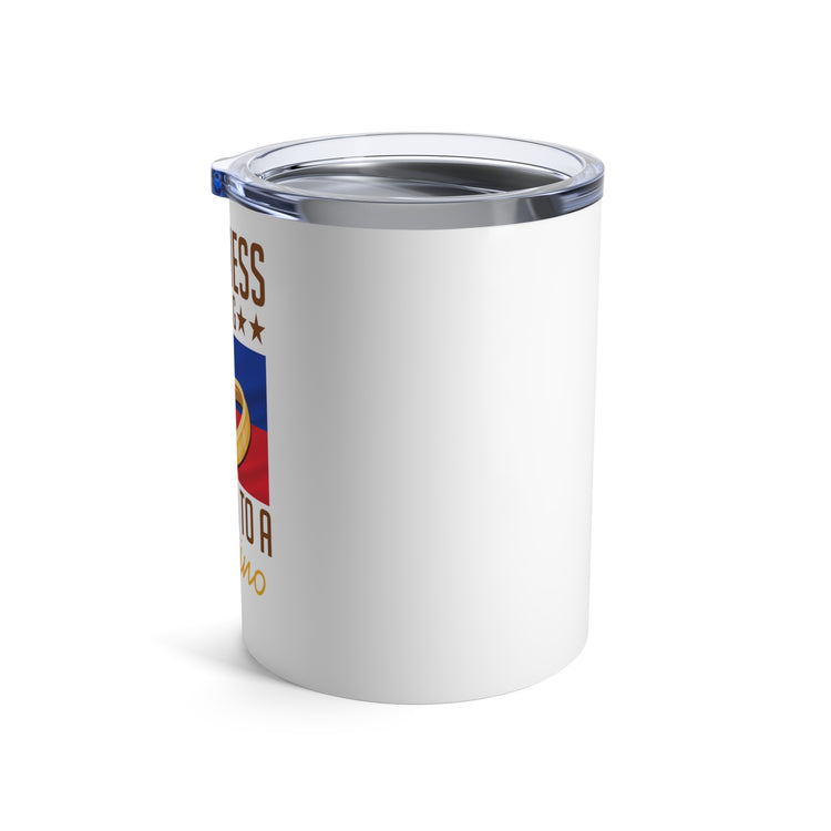 Humorous Happiness Is Married To Filipino Asian Wife Husband Novelty Marriage Nationalistic Philippines Flag Tumbler 10oz