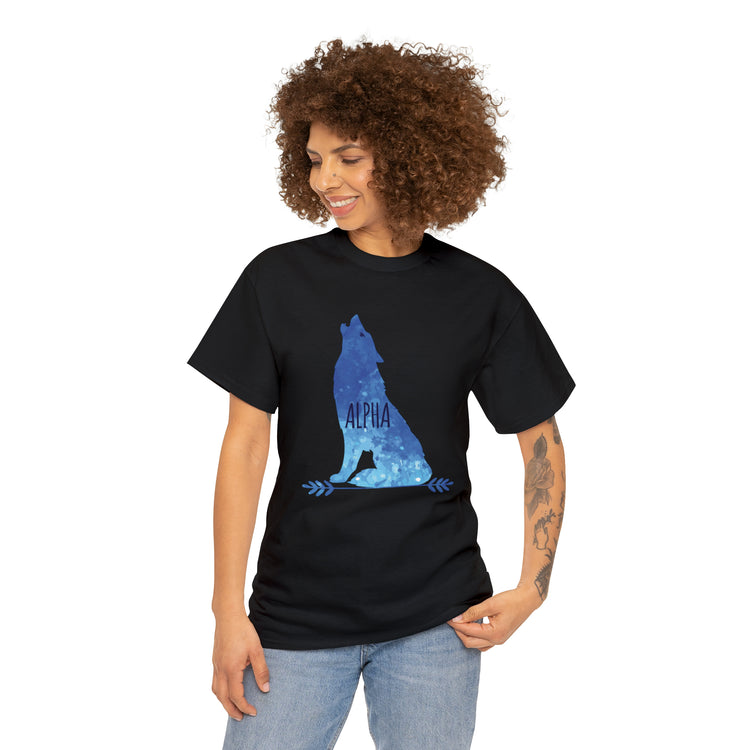 Shirt Funny Mommy And Me Shirts Wolf Animal Parent and Child  Moon T-Shirt Unisex Heavy Cotton Tee