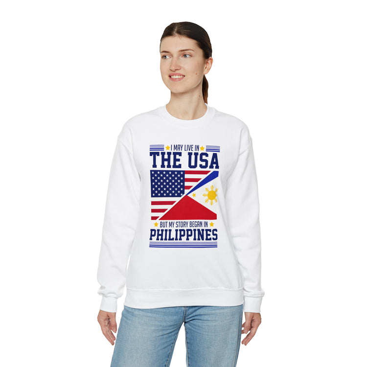 Funny American Filipinos Sarcastic Filipino Mockery USA Unisex Crewneck Sweatshirt