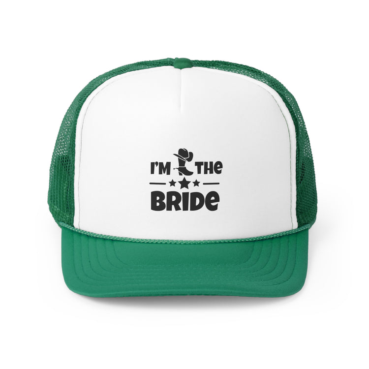 Humorous Countryside Weddings Bachelorettes Bride Engagement Trucker Caps