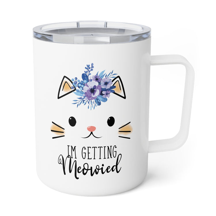 Hilarious Fiance Engagement Sarcastic Kitten Statements Insulated Coffee Mug, 10oz