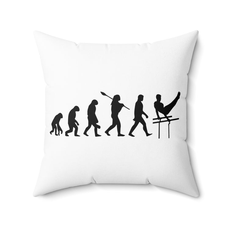 Humorous Acrobatics Athletic Triathlon Weightlifting Acrobatic Sport Spun Polyester Square Pillow