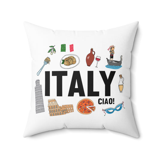 Hilarious Italia Cultural Civilization Nationalism Society Spun Polyester Square Pillow