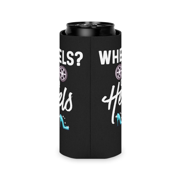 Wheels or Heels Gender Reveal Can Cooler