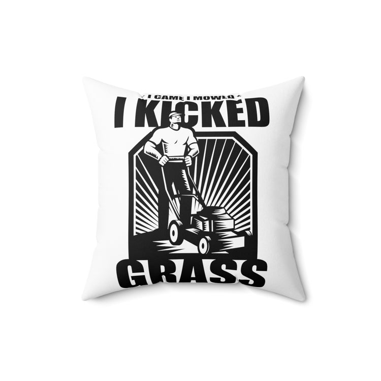 Novelty Comical Cutting Grassland Bunchgrass Enthusiast Spun Polyester Square Pillow