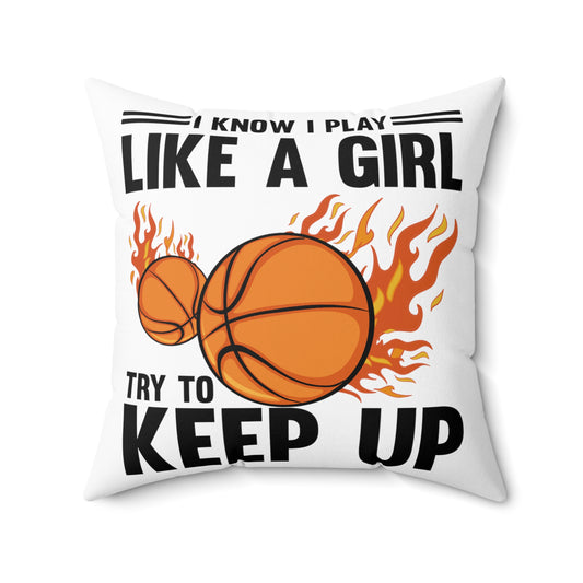 Hilarious Group Multiplayer Sports Recreation Player Athletic Spun Polyester Square Pillow