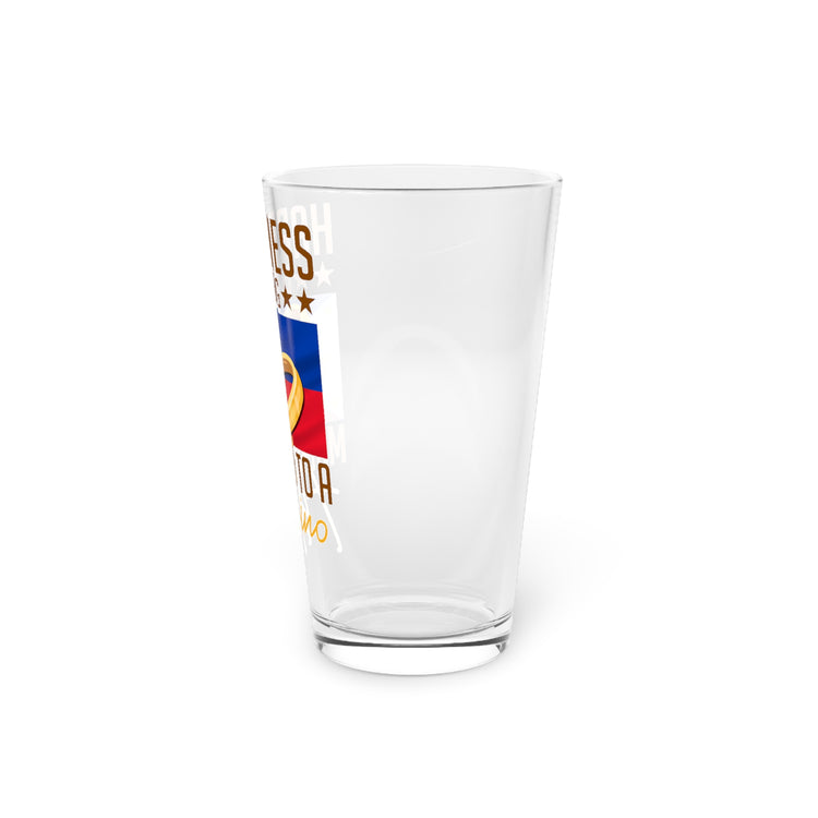 Humorous Happiness Is Married To Filipino Asian Wife Husband Novelty Marriage Nationalistic Philippines Flag Pint Glass, 16oz