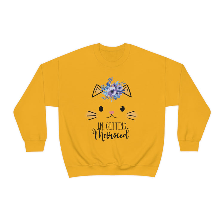 Hilarious Fiance Engagement Sarcastic Kitten Statements Humorous Nuptials Mockeries Gags Unisex  Crewneck Sweatshirt