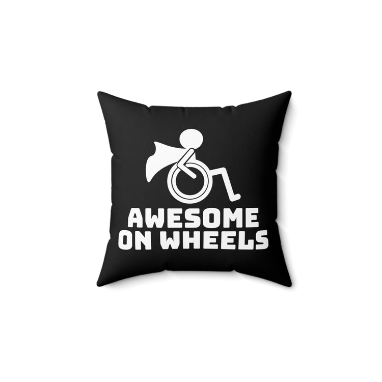 Novelty Person With Disability Pride Greatness Wellness Stroller Pushchairs Trolley Spun Polyester Square Pillow