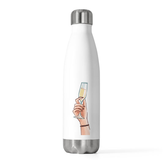 Humorous Bridal Besties Champagnes Devotees Graphic Gags Hilarious Bridesmaids Drinking Illustration Pun  20oz Insulated Bottle