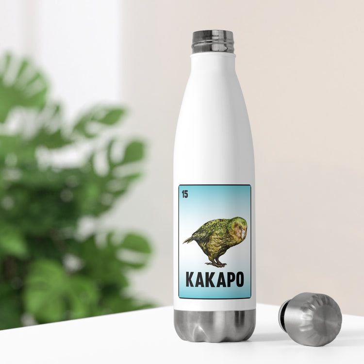 Humorous Kakapo Owl Parrots Card Illustration Tee Shirt Gift | Hilarious Flightless Fowls Gag Men Women T Shirt 20oz Insulated Bottle