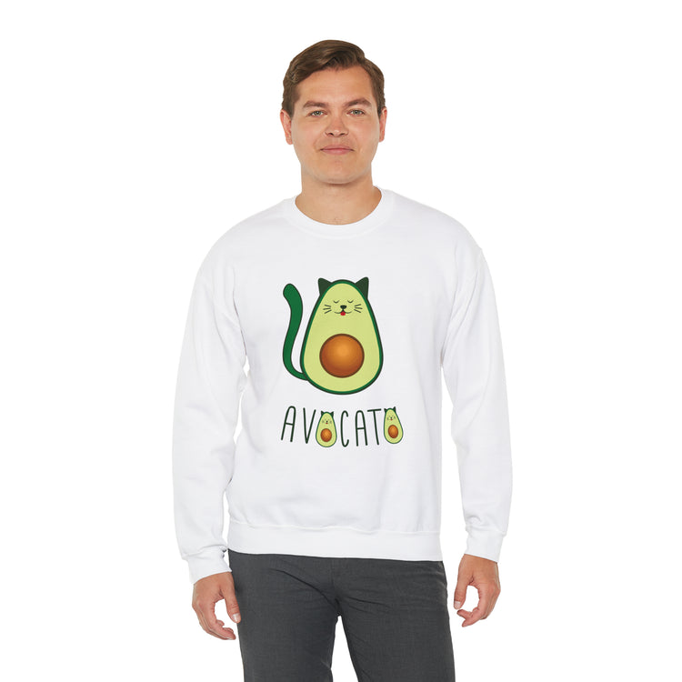 Cute Avocato For Men Women Cat Lover Unisex Crewneck Sweatshirt