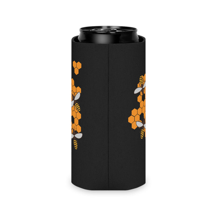 Beehive Bees Beekeeper Environmentalist Yellow Bee Hive Lover Graphic T Shirt Can Cooler