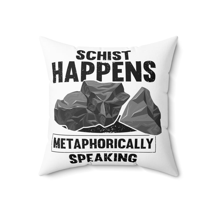 Hilarious Mineral Collector Hobbyist Hypsography Spun Polyester Square Pillow