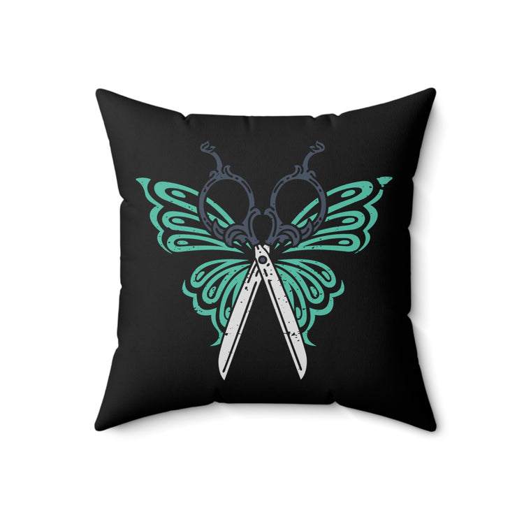 Hilarious Hairstyler Adept Virtuoso Expert Nymphalid Insect Spun Polyester Square Pillow