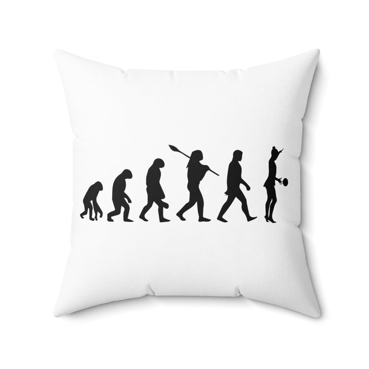 Hilarious Acrobatics Athletic Triathlon Weightlifting Pun Spun Polyester Square Pillow