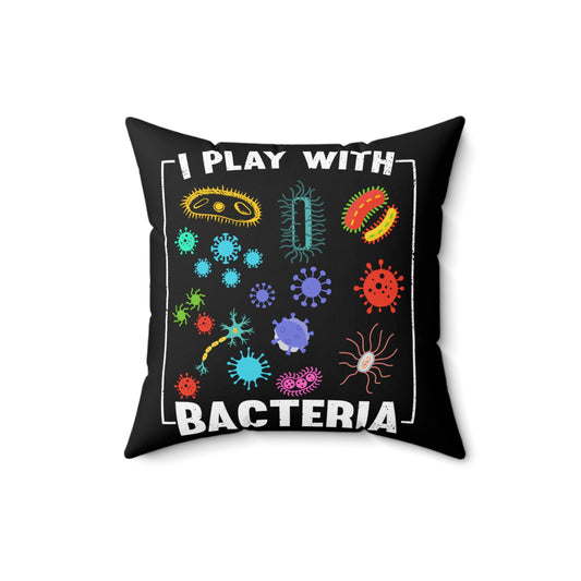 Novelty Microbiologist Scientist Researcher Tech Biochemistry Parasitology Virology Lover Spun Polyester Square Pillow