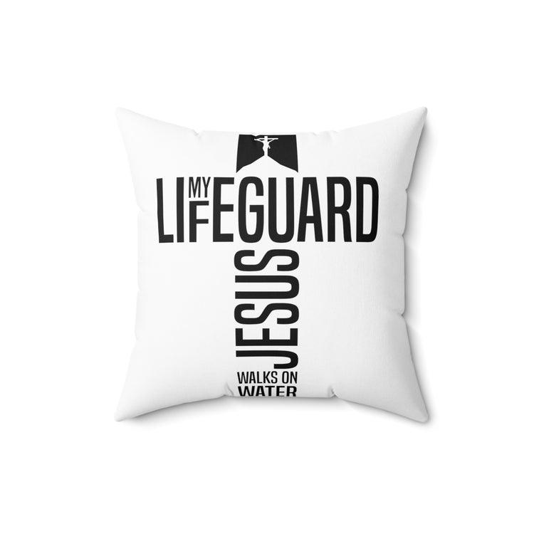 Inspirational Redeemer Christianity Uplifting Statements  Deliverer Christians  Spun Polyester Square Pillow