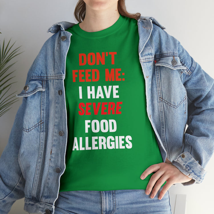 Shirt Funny Severely Food Allergic Empowering Introverts Sensitivity Allergy Dietary T-Shirt Unisex Heavy Cotton Tee