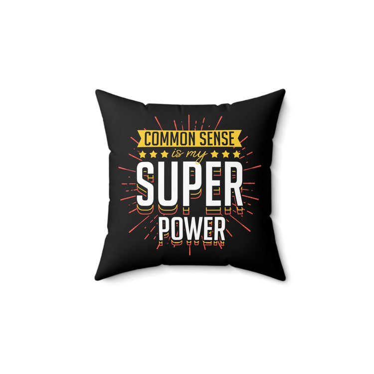 Retro Perceptions Superpowers Sarcastic Introvert Sayings Vintage Discernment Spun Polyester Square Pillow