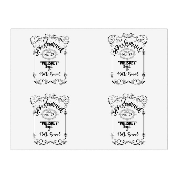 Funny Bridal Drinking Bachelorettes Statements Wedding Bride Whiskey Sticker Sheets