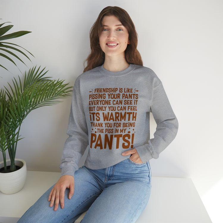 Hilarious Introverted Friendships Sarcastic Pissing Friends Unisex Crewneck Sweatshirt