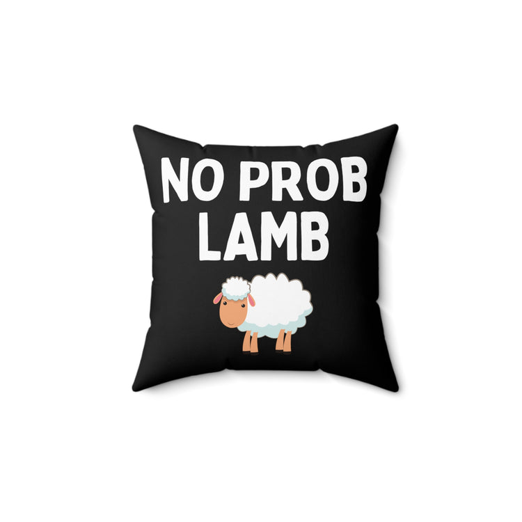 Funny Ignoring Problems Lamb Graphic Sarcastic Spun Polyester Square Pillow