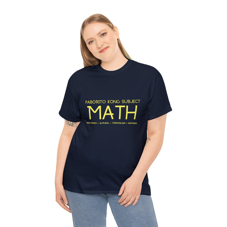 Shirt Funny Math Meryenda Almusal Tanghalian Hapunan Pinoy Food T-Shirt Unisex Heavy Cotton Tee